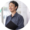 現地確認を行うスタッフ