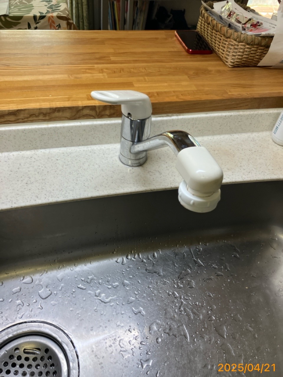 施工前　台所水栓