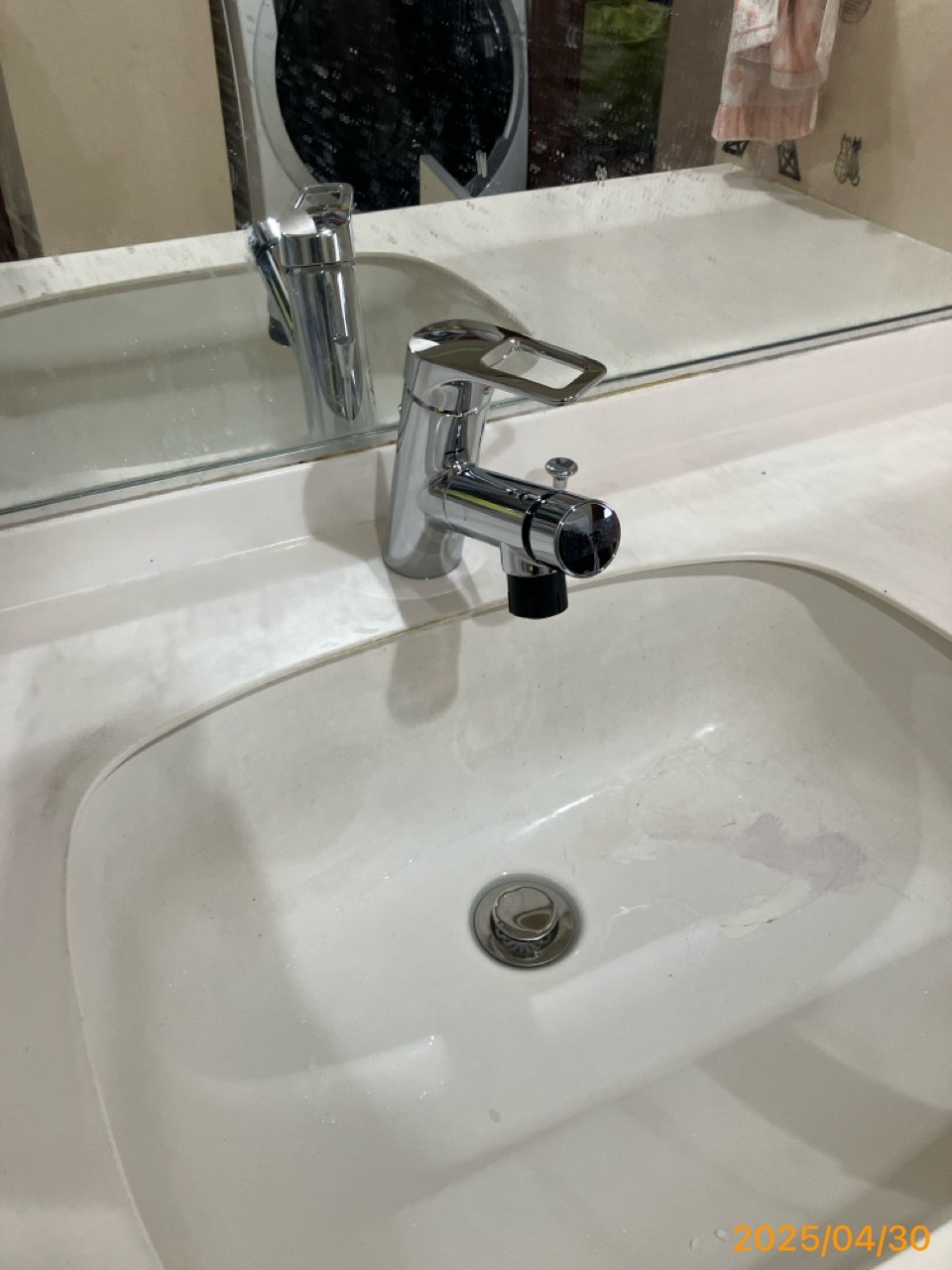 施工後 洗面水栓
