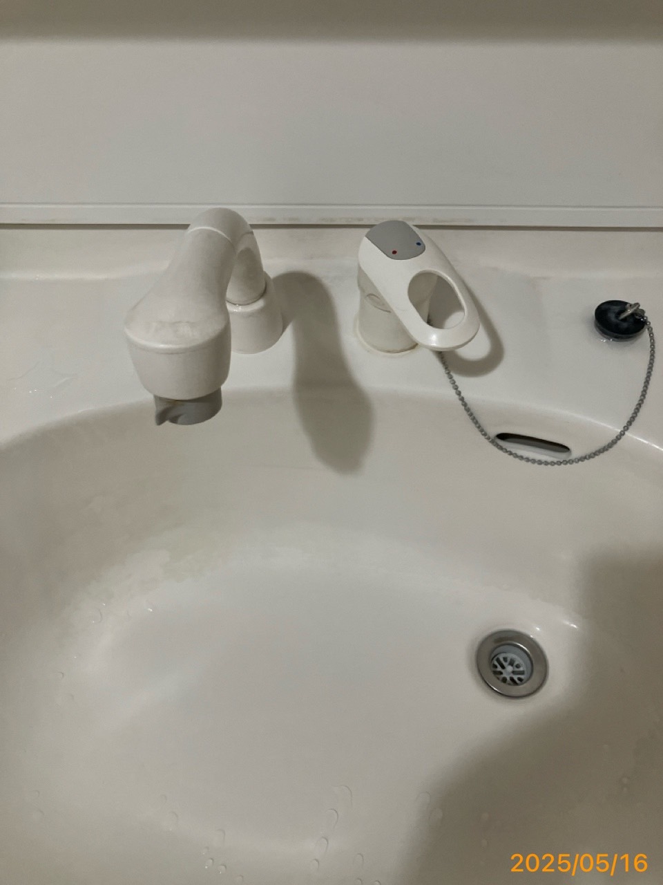 施工前 洗面水栓