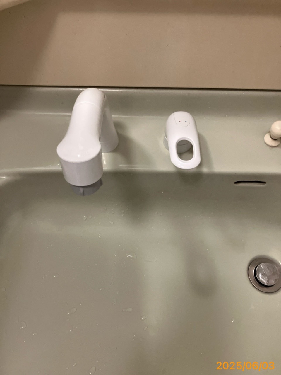 施工後 洗面水栓