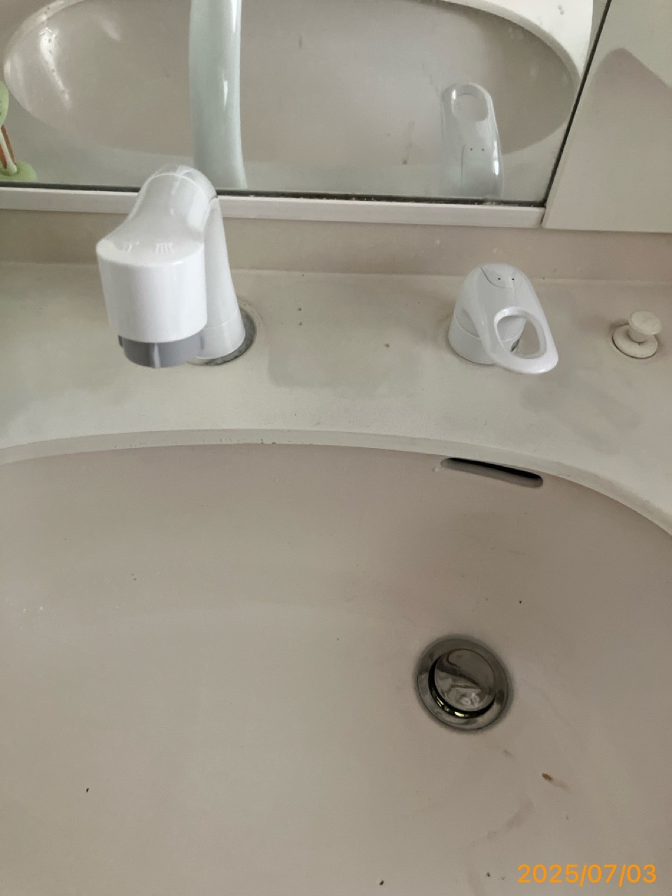 施工後 洗面水栓