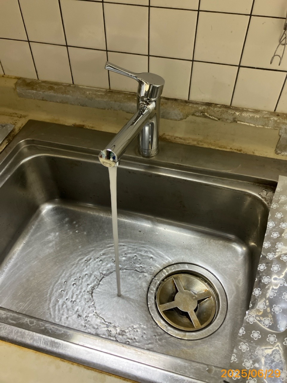 施工後　台所水栓