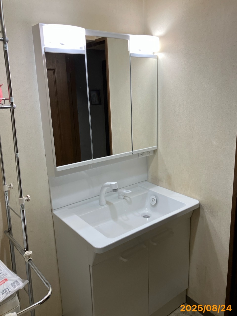 施工後　洗面化粧台（LDPB075BAGEN2A）