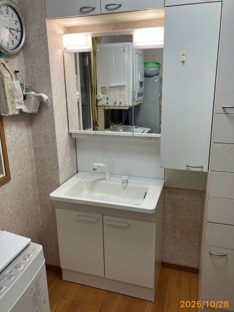 施工後 洗面化粧台(LDPB075BAGEN2A LMPB075A3GDC1G)