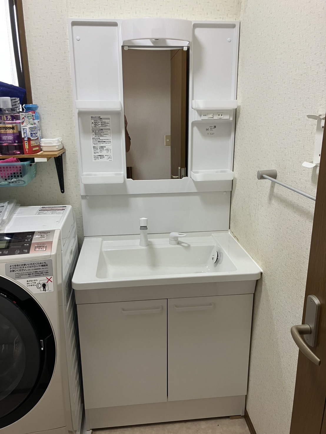 施工後　洗面化粧台（LDPB075BAGEN2A　LMPB075B1GDG1G）