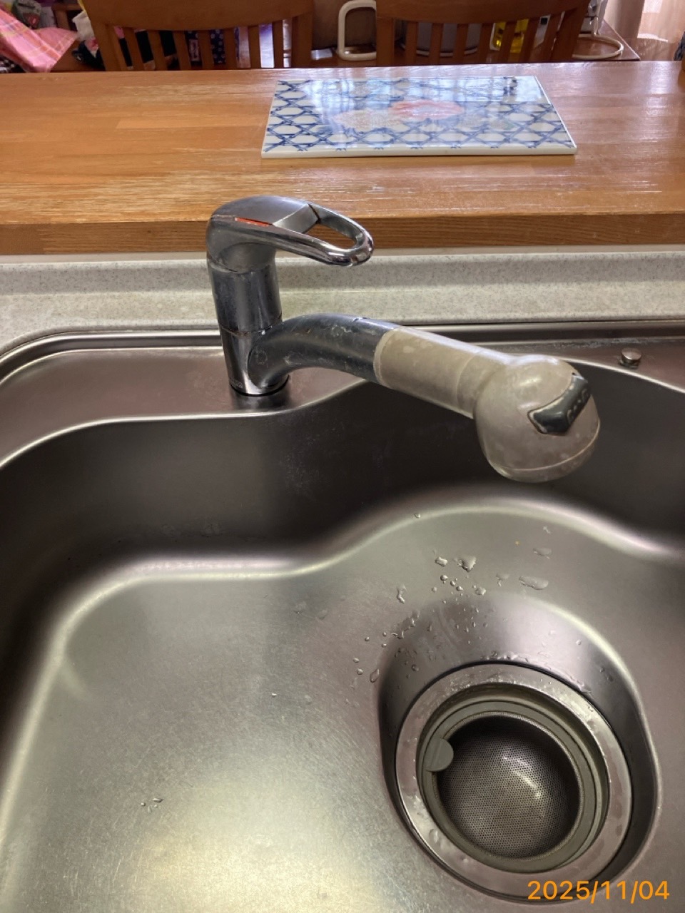 施工前　台所水栓