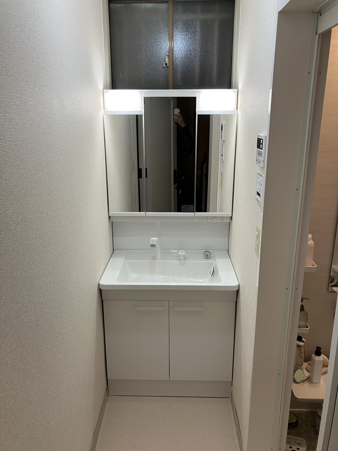 施工後　洗面化粧台（LDPB075BAGEN2A　LMPB075B3GDC1G）