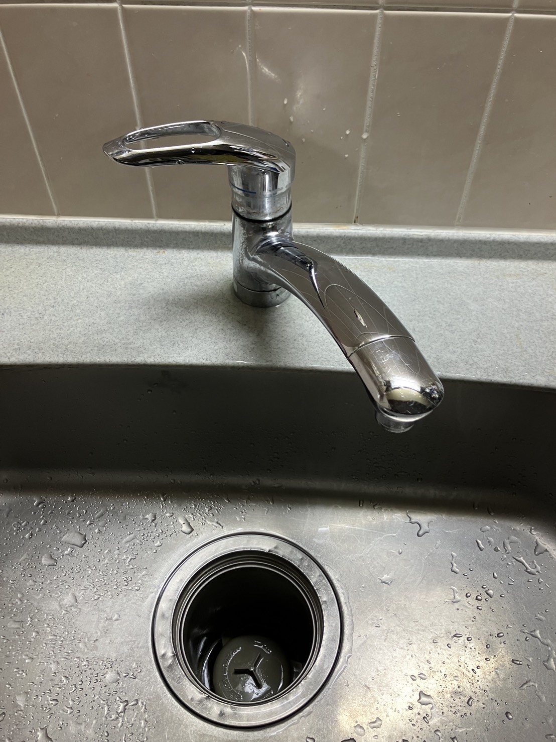 施工前　台所水栓