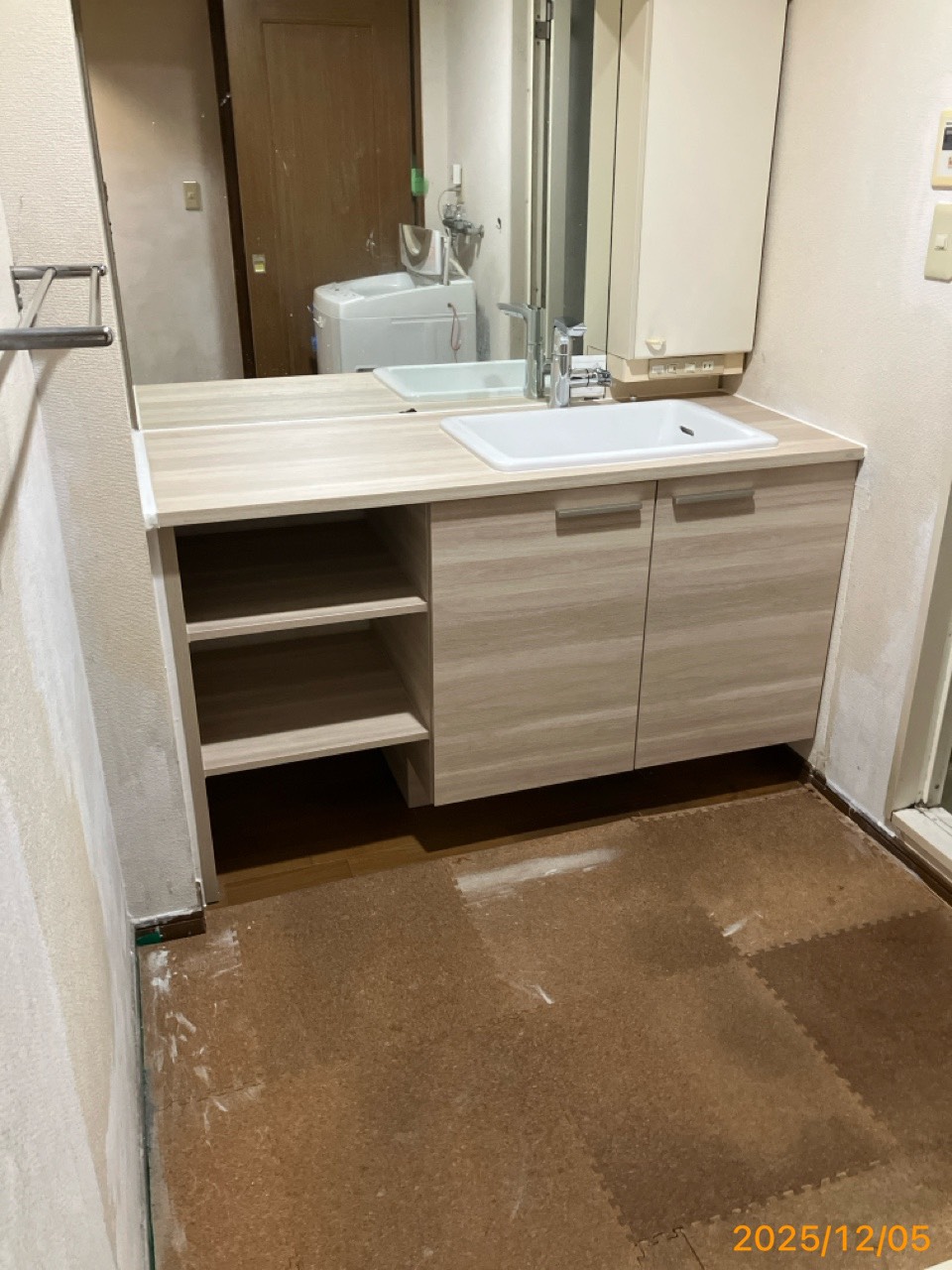 施工後　洗面化粧台（LDSZB135BE3L525）