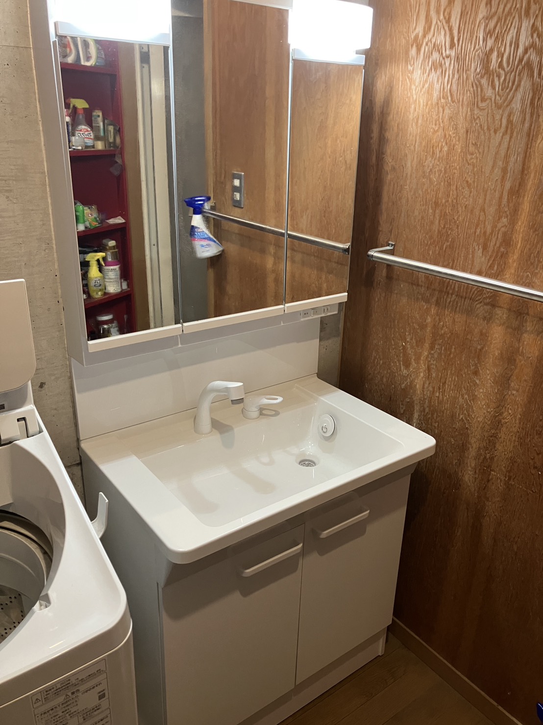 施工後　洗面化粧台（LDPB075BAGEN2A　LMPB075B3GDG1G）