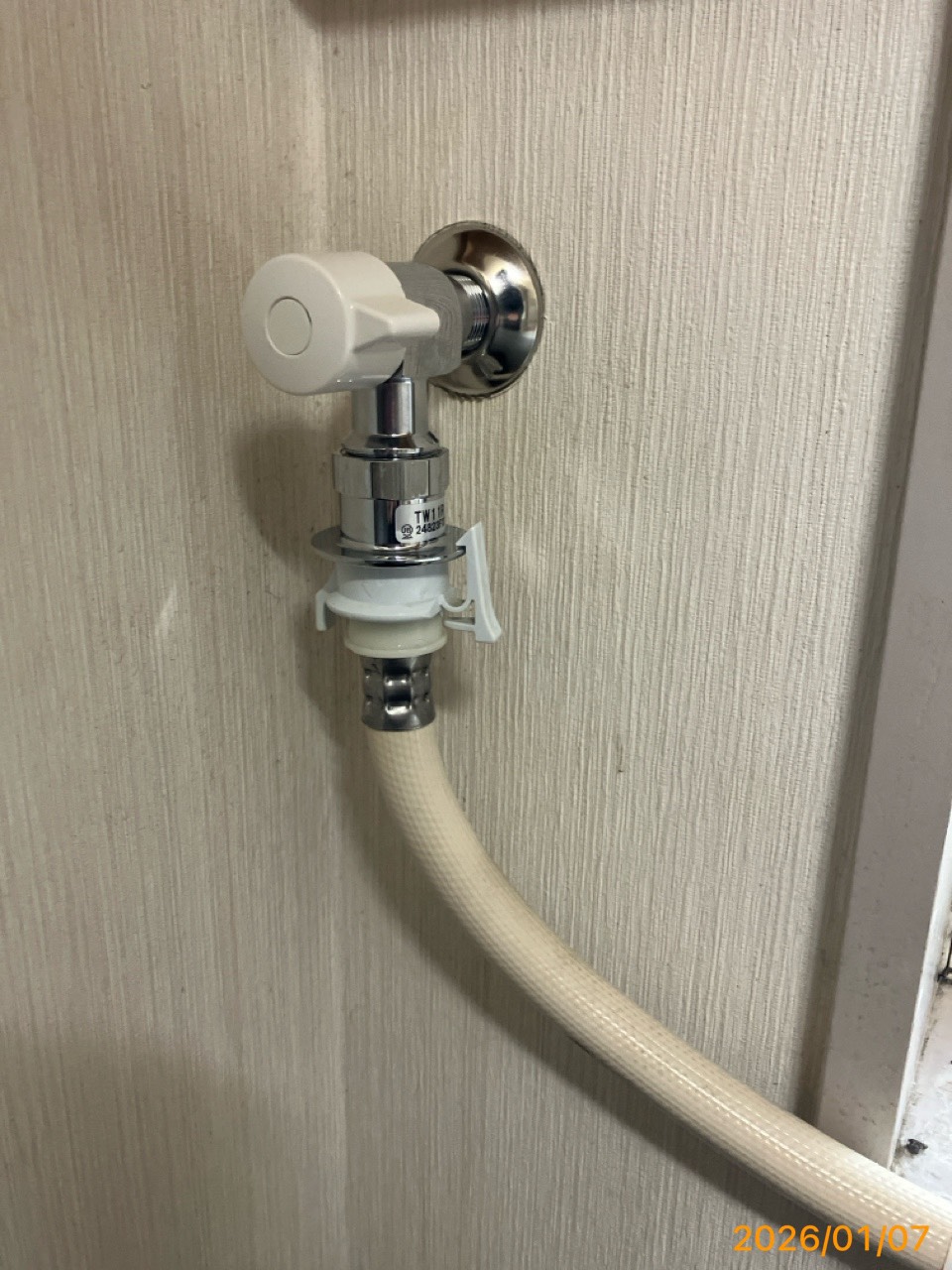 施工後　洗濯水栓（TW11R）