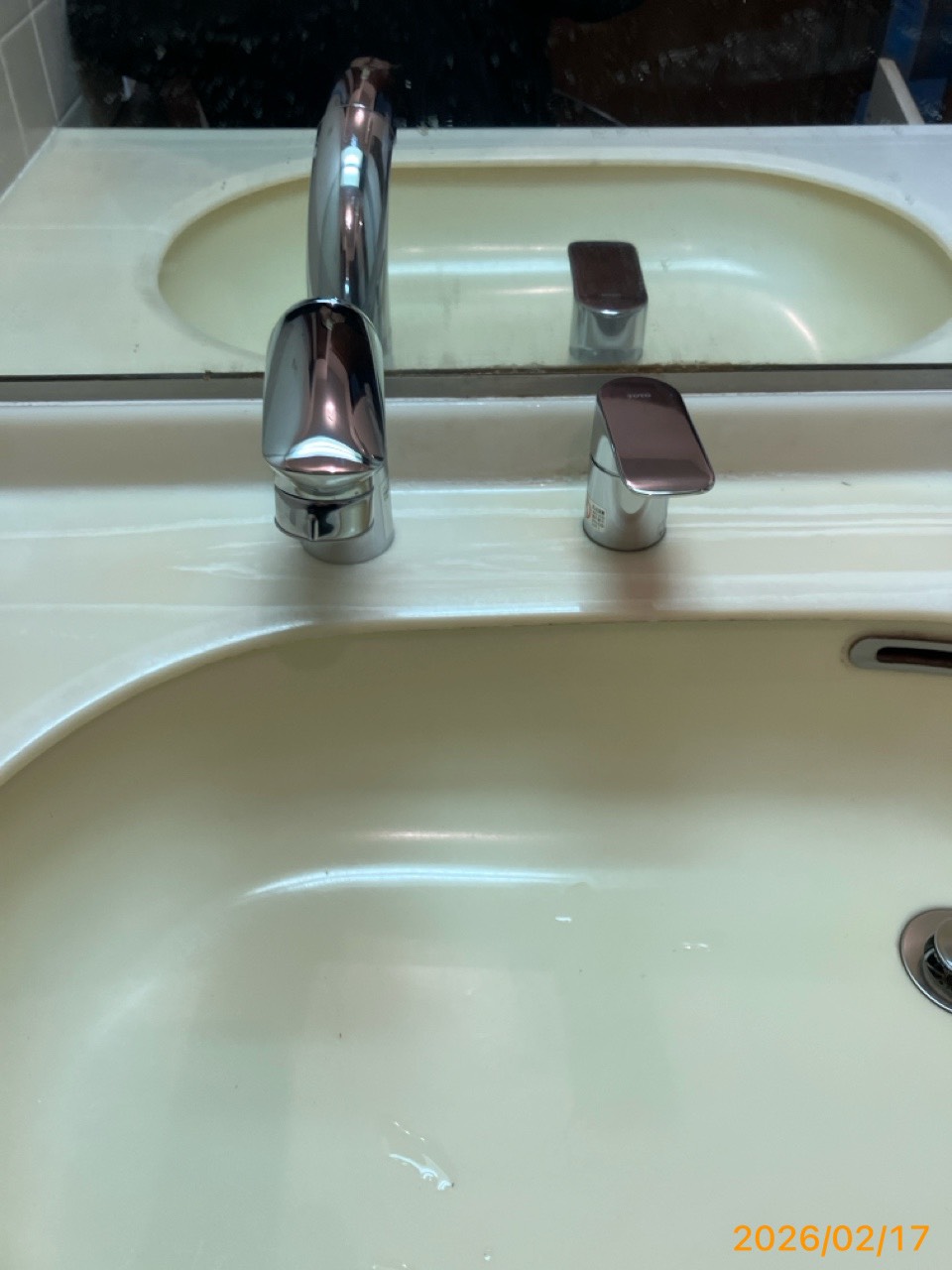 施工後　洗面水栓（TLG03401J）