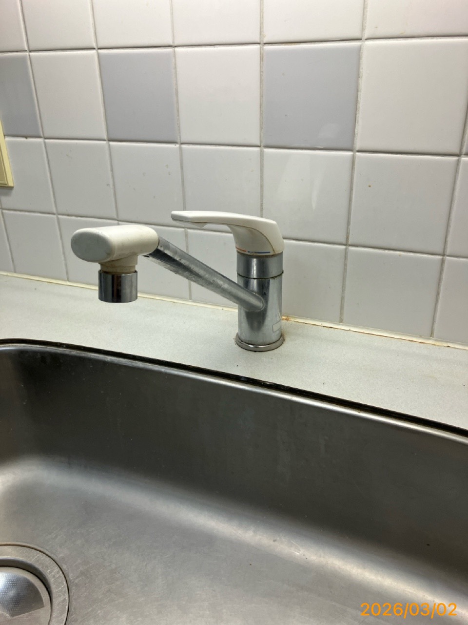 施工前　台所水栓